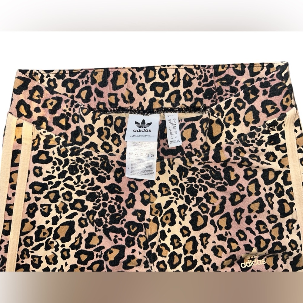 Adidas Animal Print Leggings Sporty Streetwear Women’s Size Small - Picture 4 of 7